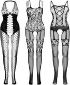 Fishnet Bodystocking for Women Full Body Stockings Mesh Lingerie One Piece Body Suit