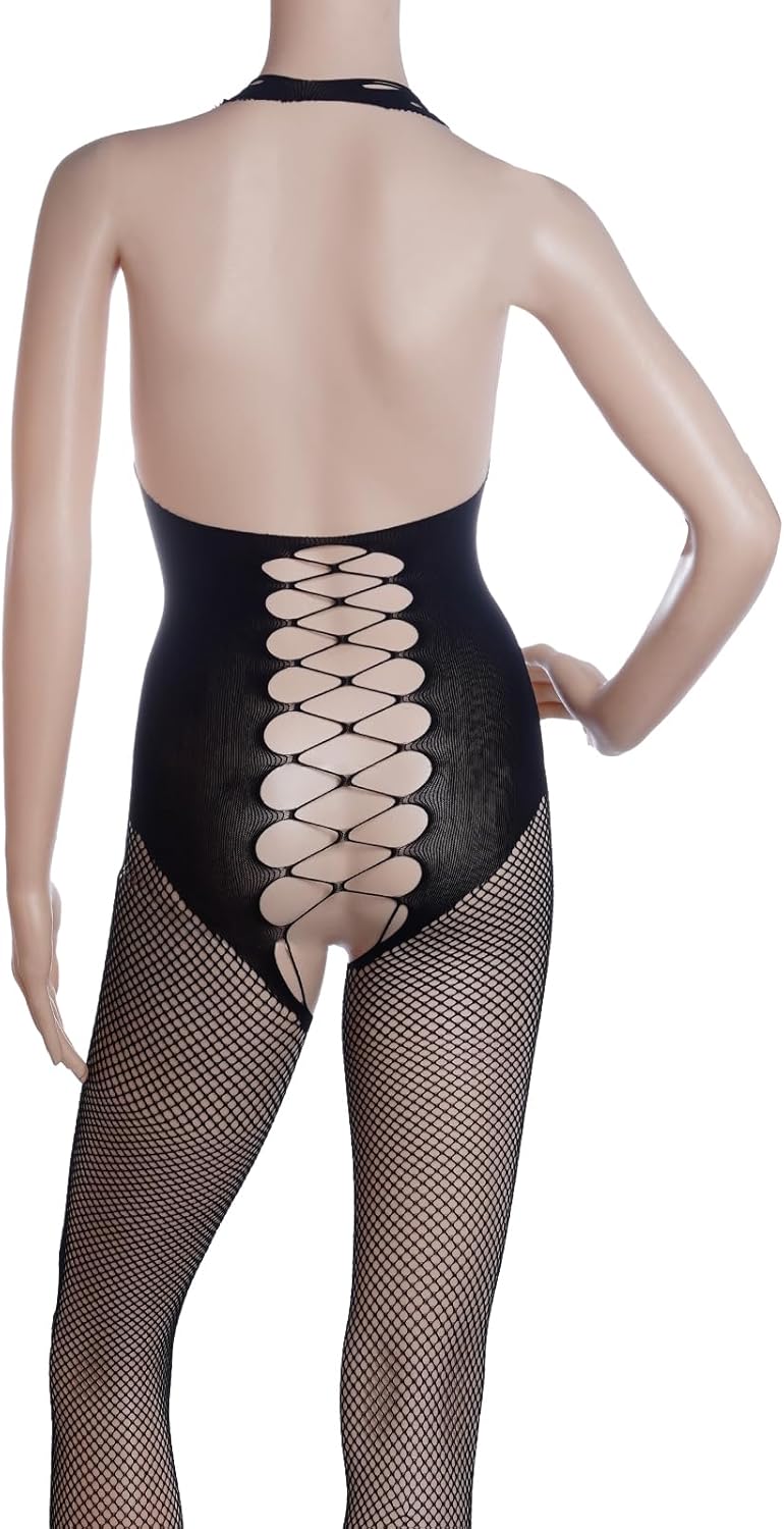 Fishnet Bodystocking for Women Full Body Stockings Mesh Lingerie One Piece Body Suit