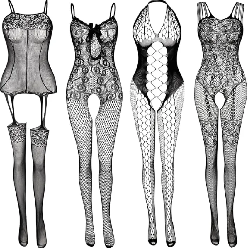 Fishnet Bodystocking for Women Full Body Stockings Mesh Lingerie One Piece Body Suit