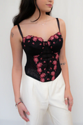 Floral Lace Corset Bustier Top  Sexy Push-Up Lingerie & Shapewear