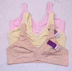 Comfortable Front Open Button Bra for Women - 3 Button Maternity Nursing Front Open Padded Non Wired Bra for Women