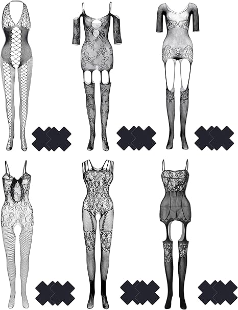 Fishnet Bodystocking for Women Full Body Stockings Mesh Lingerie One Piece Body Suit